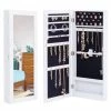Giantex Armoire à Bijoux Avec Miroir Murale Cabinet De Bijoux Stockage Blanc -MIROIR Soldes Magasin G CNF A93301585 B