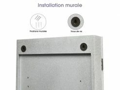 Giantex Armoire à Bijoux Avec Miroir Murale Cabinet De Bijoux Stockage Blanc 9 Giantex Armoire à Bijoux Avec Miroir Murale Cabinet De Bijoux Stockage Blanc -MIROIR Soldes Magasin G CNF A93301585 F