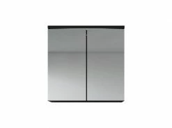 Meuble A Miroir Toledo 60x59 Cm - Noir - Miroir Armoire Miroir Salle De Bain