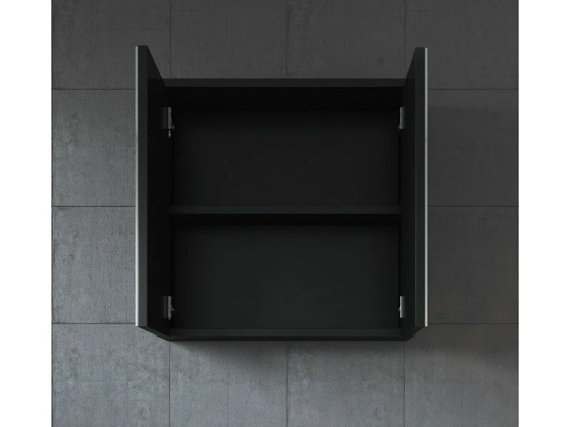 Meuble A Miroir Toledo 60x59 Cm - Noir - Miroir Armoire Miroir Salle De Bain 5 Meuble A Miroir Toledo 60x59 Cm - Noir - Miroir Armoire Miroir Salle De Bain – Image 3