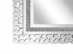 BELIANI Miroir Mural Argenté 60 X 90 Cm Pabu 10 BELIANI Miroir Mural Argenté 60 X 90 Cm Pabu -MIROIR Soldes Magasin G CNF B45480142 E