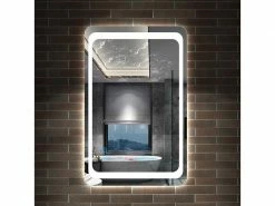 Aica Miroir Lumineux Led Avec Anti-buée Commande Par Effleurement Modèle Carré Horizontal/vertical 70x50cm -MIROIR Soldes Magasin G CNF C44561631 D