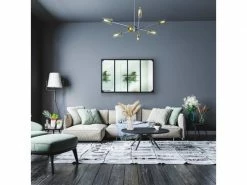 Miroir Verrière 4 Bandes Design Industriel 110x70 Cm -MIROIR Soldes Magasin G CNF D21312643 D