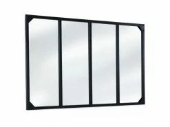 Miroir Verrière 4 Bandes Design Industriel 110x70 Cm -MIROIR Soldes Magasin G CNF D21312643 E
