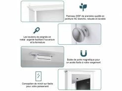 Giantex Armoire De Salle De Bain Avec Miroir, Armoire Miroir Murale à 2 Niveaux, Pour Pharmacie, Salle De Bain, Avec Etagère Réglable 10 Giantex Armoire De Salle De Bain Avec Miroir, Armoire Miroir Murale à 2 Niveaux, Pour Pharmacie, Salle De Bain, Avec Etagère Réglable -MIROIR Soldes Magasin G CNF D61456604 E