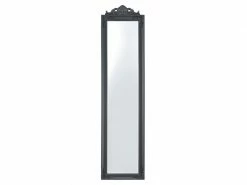 Miroir De Grande Taille Sur Pied Psyché Inclinable Solide Cadre Style Baroque Bois D'eucalyptus 160 X 40 Cm Gris Foncé [en.casa] -MIROIR Soldes Magasin G CNF D72920695 E