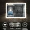 Aica Miroir Mural Lumineux Led Avec Anti-buée Commande Par Effleurement Modèle Shiny 60x50cm Réversible -MIROIR Soldes Magasin G CNF F36719382 B
