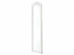 Miroir De Grande Taille Sur Pied Psyché Inclinable Solide Cadre Style Baroque Bois D'eucalyptus 160 X 40 Cm Blanc Mat [en.casa] -MIROIR Soldes Magasin G CNF H51053777 D
