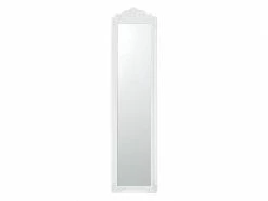 Miroir De Grande Taille Sur Pied Psyché Inclinable Solide Cadre Style Baroque Bois D'eucalyptus 160 X 40 Cm Blanc Mat [en.casa] -MIROIR Soldes Magasin G CNF H51053777 E