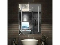 Miroir Lumineux Led 80x60cm Miroir De Salle De Bain Anti-buée -MIROIR Soldes Magasin G CNF H55961269 D