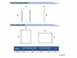 Miroir Lumineux Led 80x60cm Miroir De Salle De Bain Anti-buée -MIROIR Soldes Magasin G CNF H55961269 F
