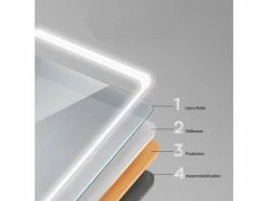 Miroir De Salle De Bain Led Avec Anti-buée 100x70cm Miroir De Salle De Bain -MIROIR Soldes Magasin G CNF H76688138 F