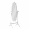 Miroir Psyché Charme Sur Pied Bois Blanc - Dim : L 59 X P 49.5 X H 150 Cm