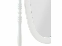 Miroir Psyché Charme Sur Pied Bois Blanc - Dim : L 59 X P 49.5 X H 150 Cm -MIROIR Soldes Magasin G CNF I22741847 D