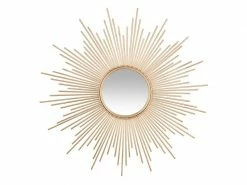 Miroir Déco Soleil Tube Doré Atmosphera