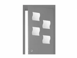 Atmosphera - Lot De 4 Miroirs Adhésifs Vagues En Verre 20 X 20 Cm