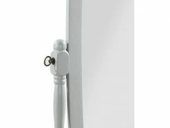 Miroir Sur Pied, Psyché, Miroir Oval En Bois Gris Et Inclinable - Dim : L 59 X P 49.5 X H 150 Cm -MIROIR Soldes Magasin G CNF P97325011 D