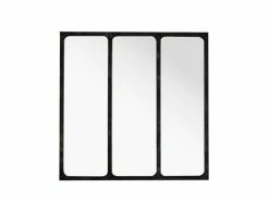 Léa - Miroir Verrière Métal 70x70 - Couleur - Noir