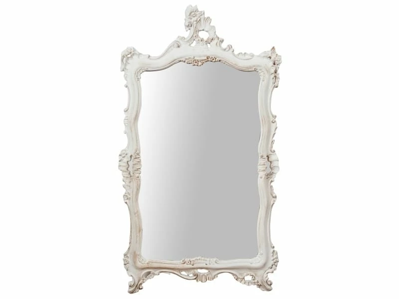 Miroir Le Miroir Mural De Style Shabby En Bois Avec Finition Blanc Antique Mesure L66xp7xh118 Cm Production Artisanale Florentine Made In Italy 4 Miroir Le Miroir Mural De Style Shabby En Bois Avec Finition Blanc Antique Mesure L66xp7xh118 Cm Production Artisanale Florentine Made In Italy – Image 2