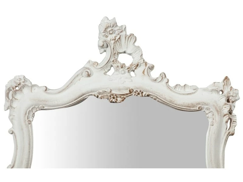 Miroir Le Miroir Mural De Style Shabby En Bois Avec Finition Blanc Antique Mesure L66xp7xh118 Cm Production Artisanale Florentine Made In Italy 5 Miroir Le Miroir Mural De Style Shabby En Bois Avec Finition Blanc Antique Mesure L66xp7xh118 Cm Production Artisanale Florentine Made In Italy – Image 3