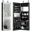 Armoire à Bijoux Avec Ecran Tactile, Lumineux Led, Verrouillable Rangement Pour Bijoux Et Cosmétiques Noir -MIROIR Soldes Magasin G CNF T12058914 B