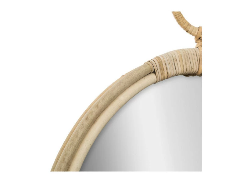 Atmosphera - Miroir Mural En Rotin Forme Gousset D 38 Cm 4 Atmosphera - Miroir Mural En Rotin Forme Gousset D 38 Cm – Image 2