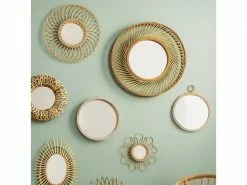 Atmosphera - Miroir Mural En Rotin Forme Gousset D 38 Cm 9 Atmosphera - Miroir Mural En Rotin Forme Gousset D 38 Cm -MIROIR Soldes Magasin G CNF T17493209 E