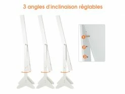 Giantex Armoire à Bijoux Sur Pied Avec Led, Serrure Verrouillable, Rangement Cosmétique Angles Réglables Blanc -MIROIR Soldes Magasin G CNF T90988798 D