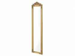 Miroir De Grande Taille Sur Pied Psyché Inclinable Solide Cadre Style Baroque Bois D'eucalyptus 160 X 40 Cm Doré [en.casa] -MIROIR Soldes Magasin G CNF V17519435 D