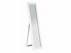 Miroir Psyché Cadre En Mdf Laqué Blanc Brillant - Longueur 40 X Hauteur 156 X Profondeur 49 Cm