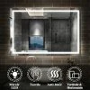 Aica Miroir Mural Lumineux Led Avec Anti-buée Commande Par Effleurement Modèle Carré 150x70cm Réversible -MIROIR Soldes Magasin G CNF X81373945 B
