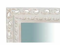 Miroir, Long Miroir Mural Rectangulaire, à Accrocher Au Mur, Horizontal Et Vertical, Shabby Chic, Salle De Bain, Chambre à Coucher, Cadre Finition Blanc Antique, Grand, Long, L70xp5xh129 Cm. Style Shabby Chic. -MIROIR Soldes Magasin G CNF Y19064506 D