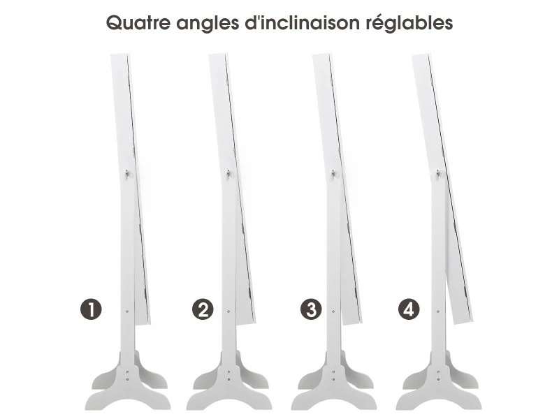 Giantex Armoire à Bijoux Sur Pied Avec 14 Lampes Led, Verrouillable, Réglable à 4 Angles Avec 2 Tiroirs 5 Giantex Armoire à Bijoux Sur Pied Avec 14 Lampes Led, Verrouillable, Réglable à 4 Angles Avec 2 Tiroirs – Image 3